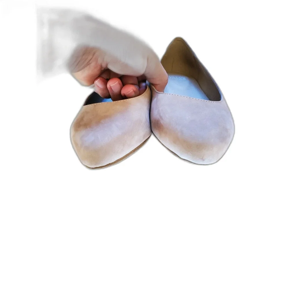 Eileen Fisher Pointed Flat Shoes Nude Quiet Luxury Comfort 5.5 VGUC
